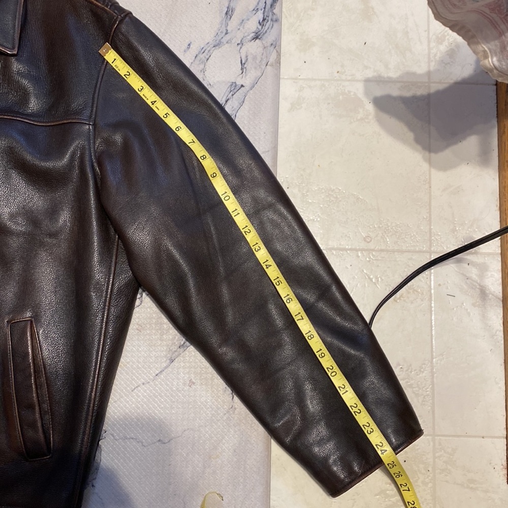 Mens Leather Y2K Bomber Jacket! Like New! Worn 1x! Quilted Liner/Pockets! XL🔥🎄 - Picture 11 of 13